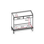 MPO Móveis - Aparador 02 Gavetas 